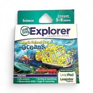 NEW LeapFrog Explorer Learning Game Magic School Bus Oceans Ages 5-8 Years K-2nd